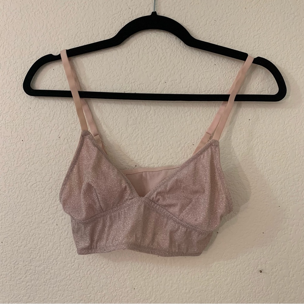 shimmery pink top